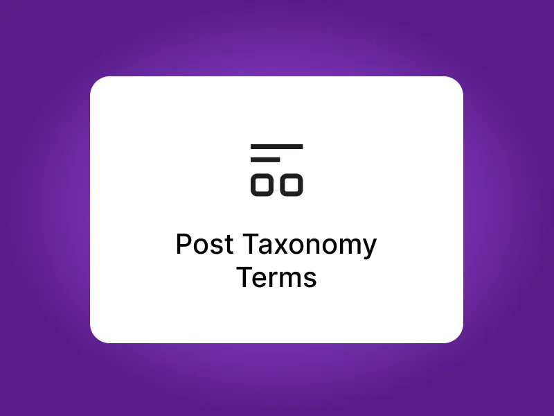 Post Taxonomy Terms